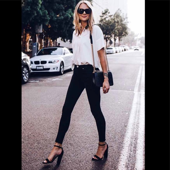 7 For All Mankind~Size 32 Black Denim Stretch Jeans ~ - Picture 1 of 12